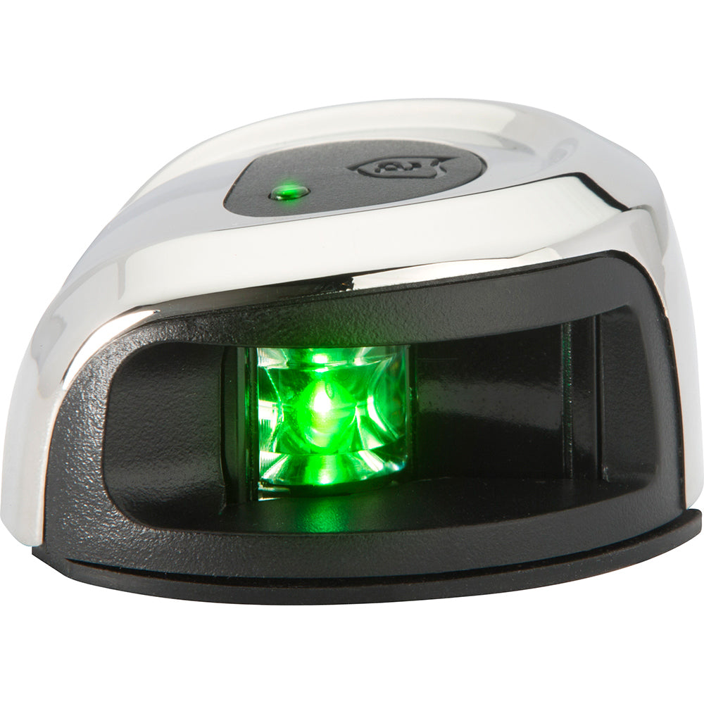 Attwood LightArmor Deck Mount Navigation Light  Stainless Steel  Starboard green  2NM NV2012SSG7