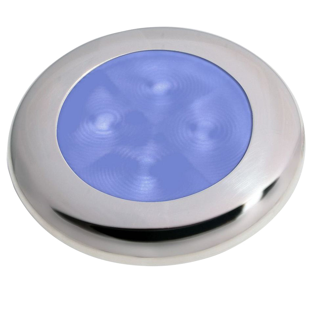 Hella Marine Polished Stainless Steel Rim LED Courtesy Lamp  Blue 980503221