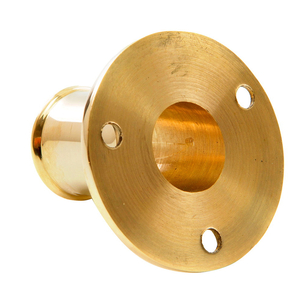 Whitecap TopMounted Flag Pole Socket Polished Brass  34 ID S5001B