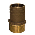 GROCO 112 NPT x 134 Bronze Full Flow Pipe to Hose Straight Fitting FF1500