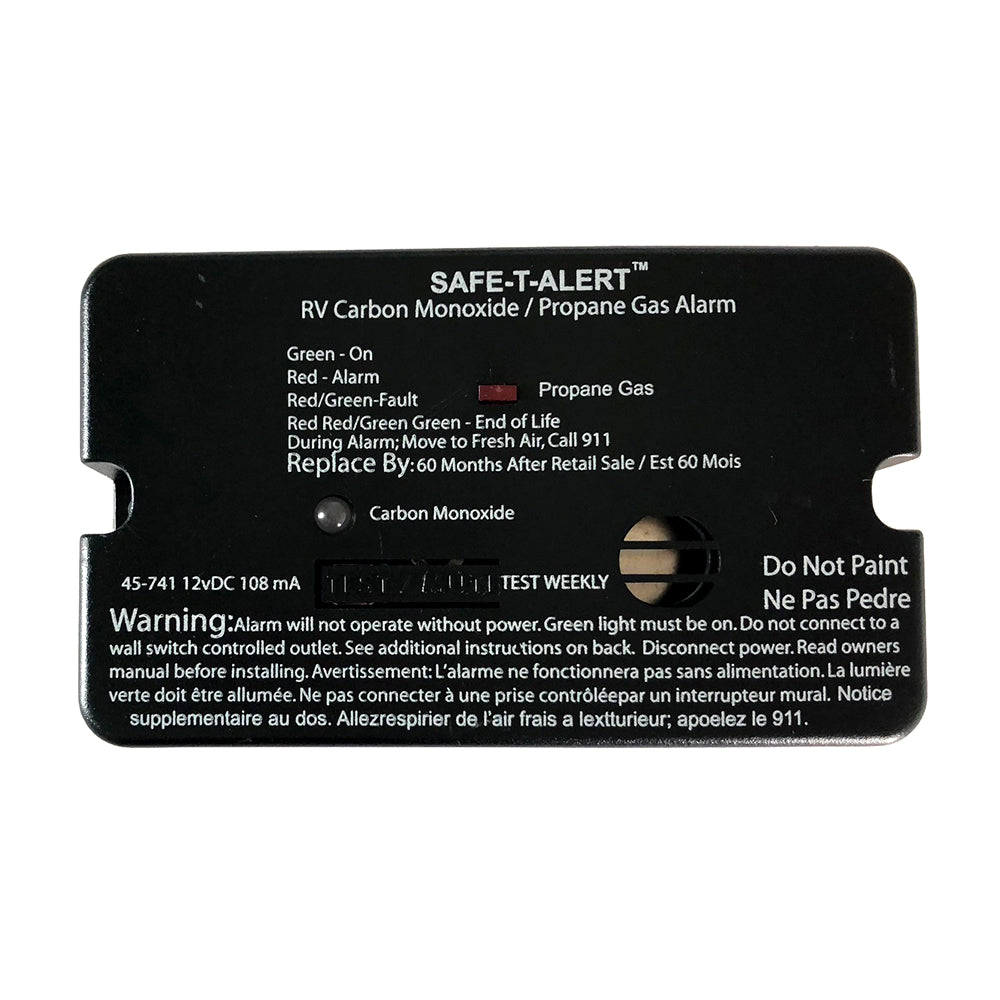 SafeTAlert 45Series Combo Carbon Monoxide Propane Alarm Surface Mount  Black 45741BL