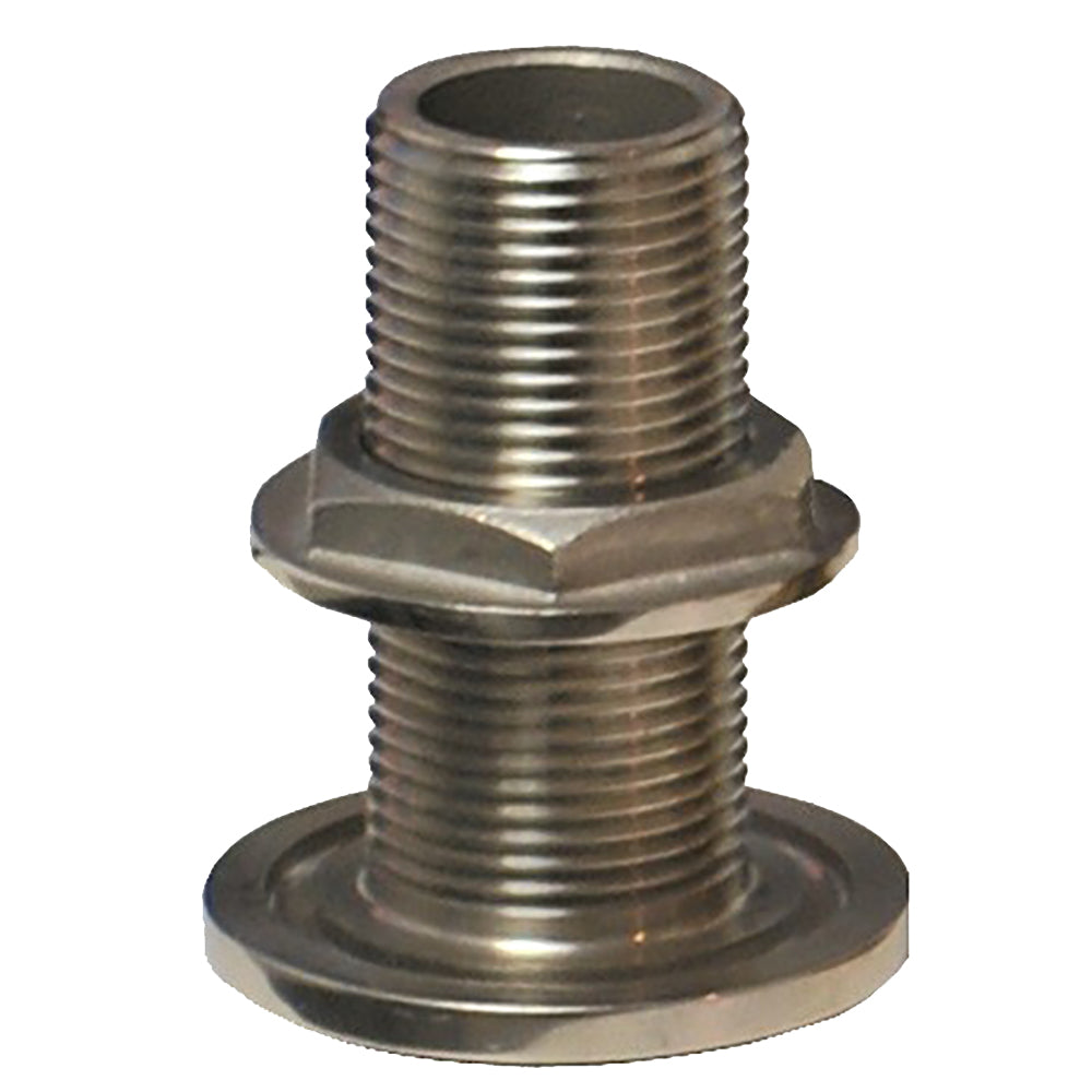 GROCO 2 NPS NPT Combo Stainless Steel ThruHull Fitting wNut TH2000WS