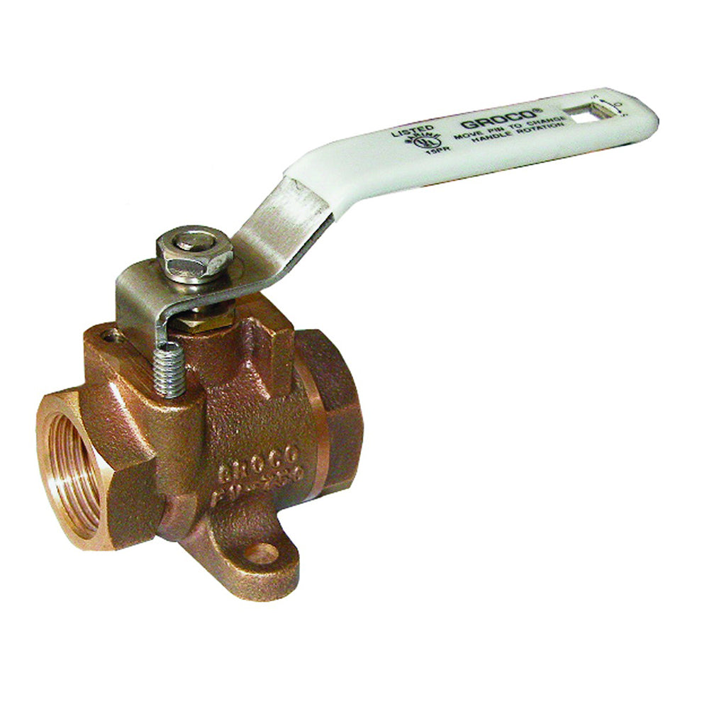 GROCO 14 NPT Bronze Inline Fuel Valve FV250