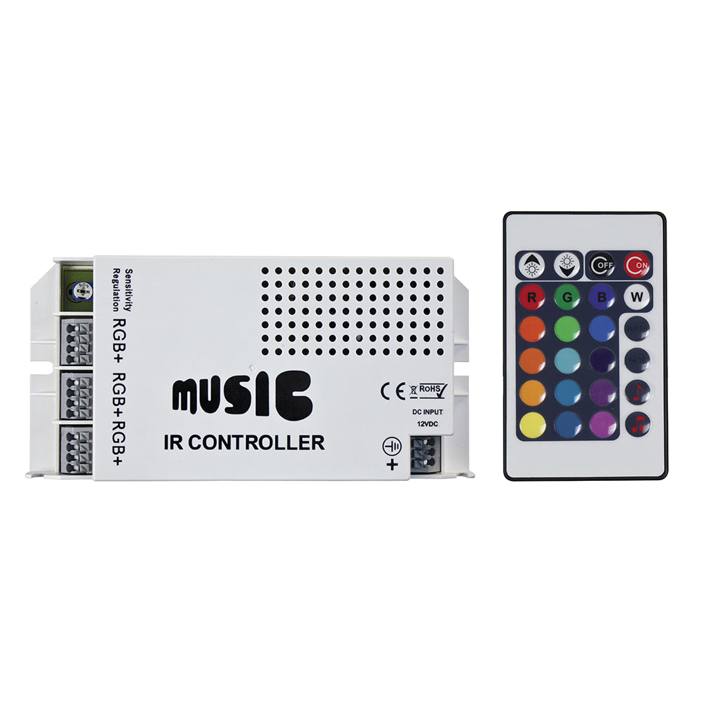 HEISE Sound Activated RGB Controller wIR Remote HERGBSAC1