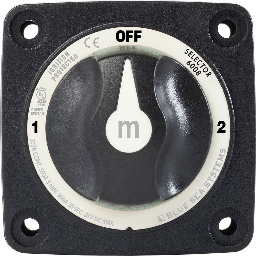 Blue Sea 6008200 mSeries Selector 3 Position Battery Switch  Black 6008200
