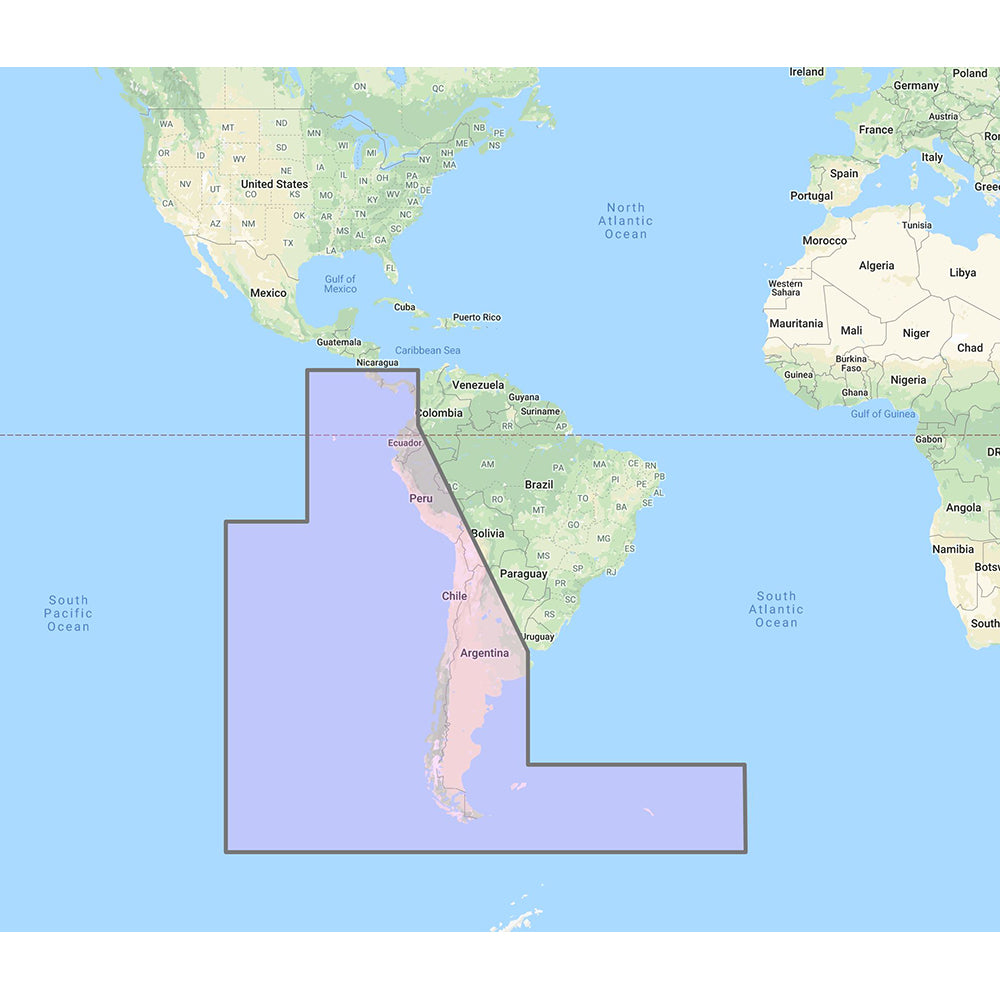 Furuno South America West Coast  Costa Rica to Chile to Falklands Vector Charts  Unlock Code MM3VSA500