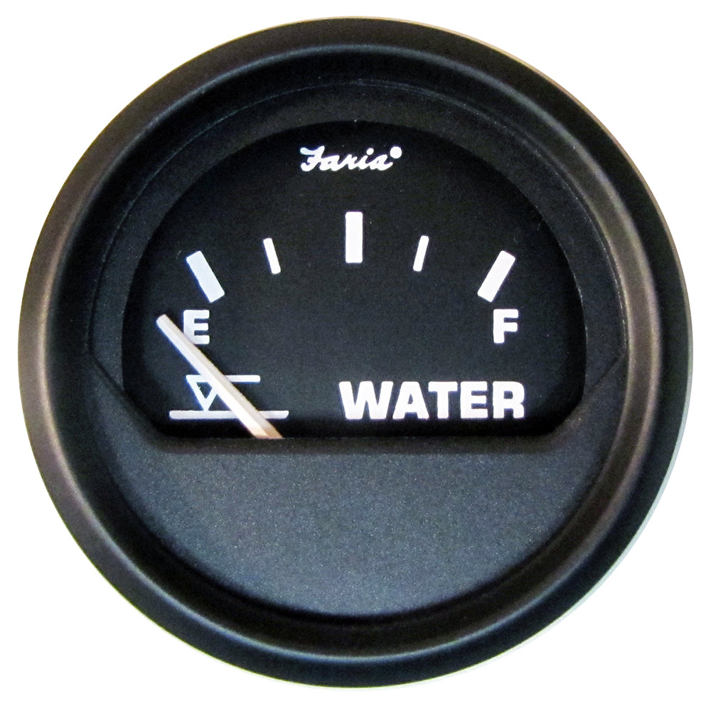 Faria Euro Black 2 Tank Level Gauge  Potable Water 12830