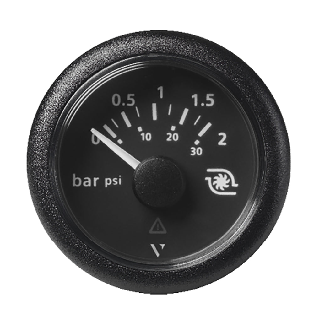 Veratron 52MM 2116 ViewLine Boost Pressure Gauge 2 Bar30 PSI  Black Dial  Round Bezel A2C59514149