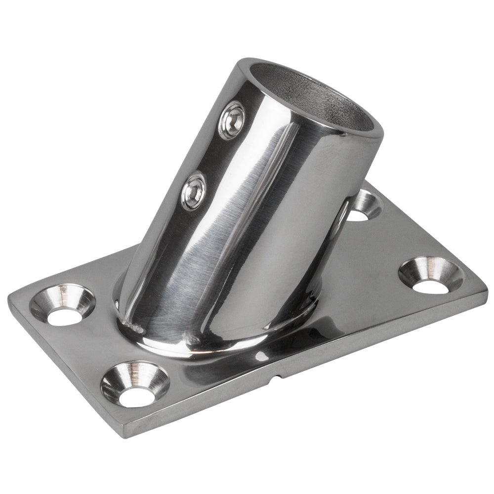 SeaDog Rail Base Fitting Rectangular Base 60 316 Stainless Steel  178 x 314  1 OD 2816011