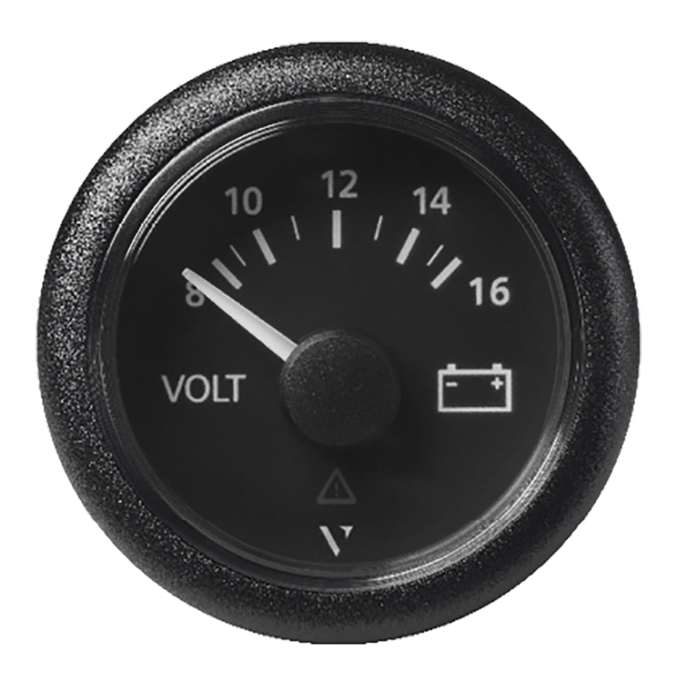 Veratron 52 MM 2116 ViewLine Voltmeter  8 to16V  Black Dial  Bezel A2C59512545