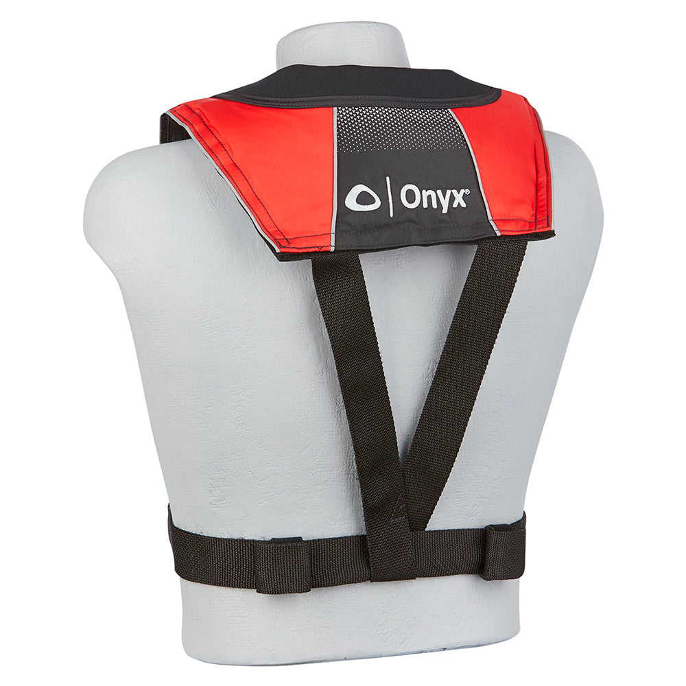 Onyx AM24 Series All Clear AutomaticManual Inflatable Life Jacket  BlackRed  Adult 13220010000420