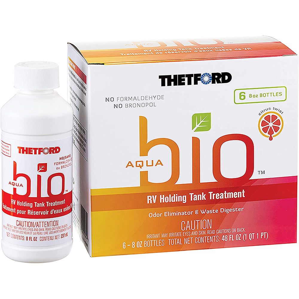 Thetford AquaBio RV Holding Tank Treatment  Citrus Twist Scent  6Pack of 8oz Bottles 96604
