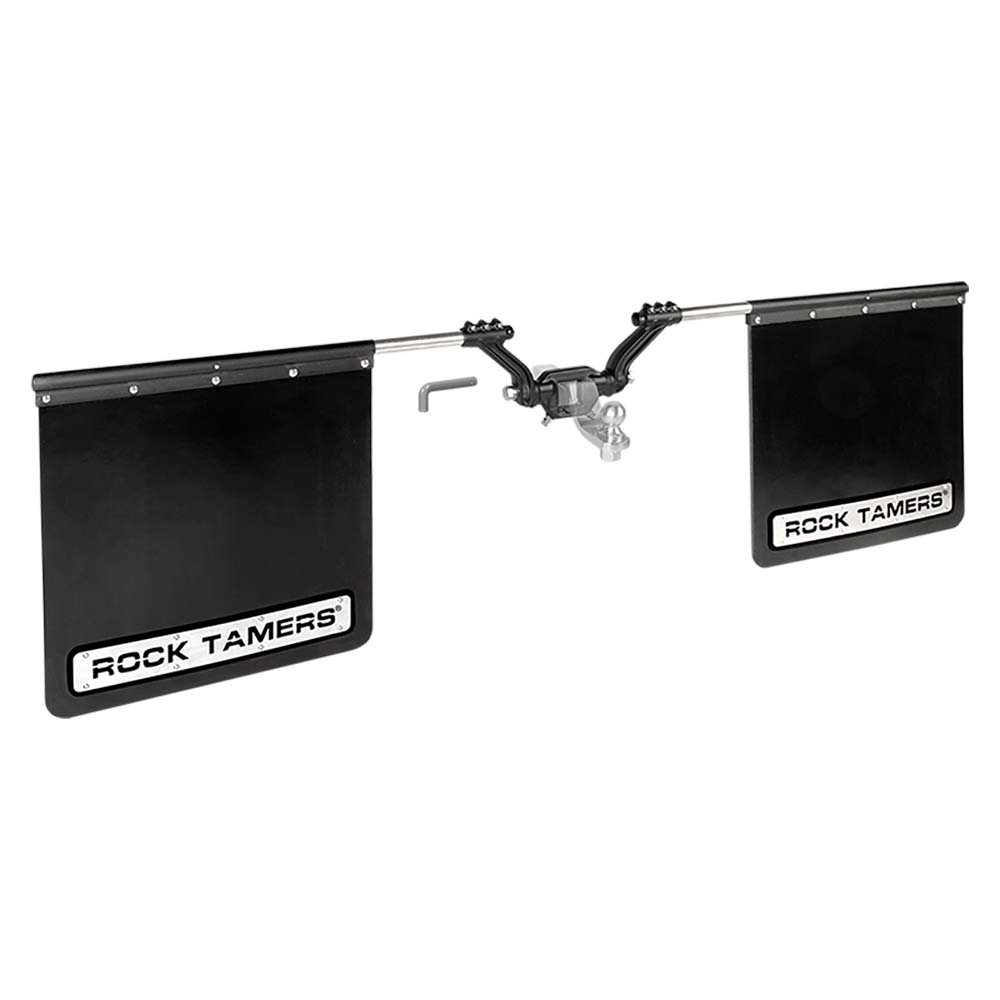 ROCK TAMERS 3 Hub Mudflap System  Matte BlackStainless 00112