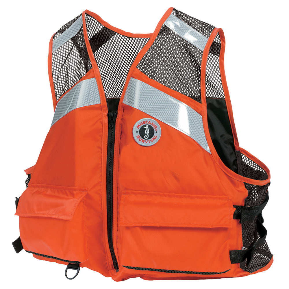 Mustang Industrial Mesh Vest  Orange  4XL5XL MV1254T124XL5XL216