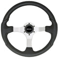Uflex Nisida Steering Wheel 138  Black Polyurethane Grip wBlack Aluminum Spokes NISIDABB