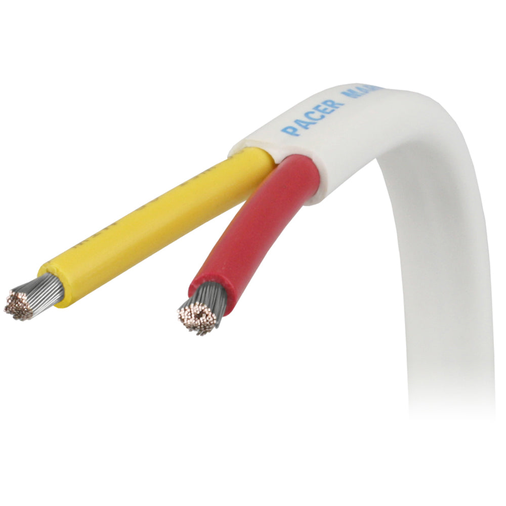 Pacer 62 AWG Safety Duplex Cable  Flat Cable  RedYellow  50 W62RYW50