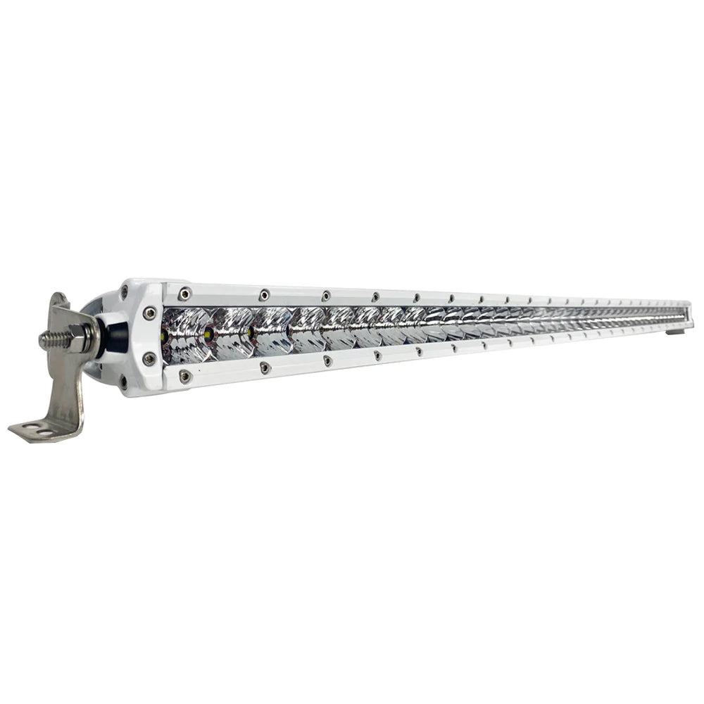 Black Oak Pro Series 30 Single Row 40 LED Light Bar  Combo Optics  White Housing 40CMS5OS