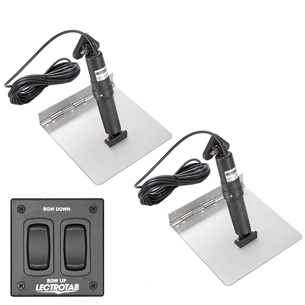 Lectrotab XKA Stainless Steel Trim Tab Kit wRocker Switch  9 x 9 XKAF9X9