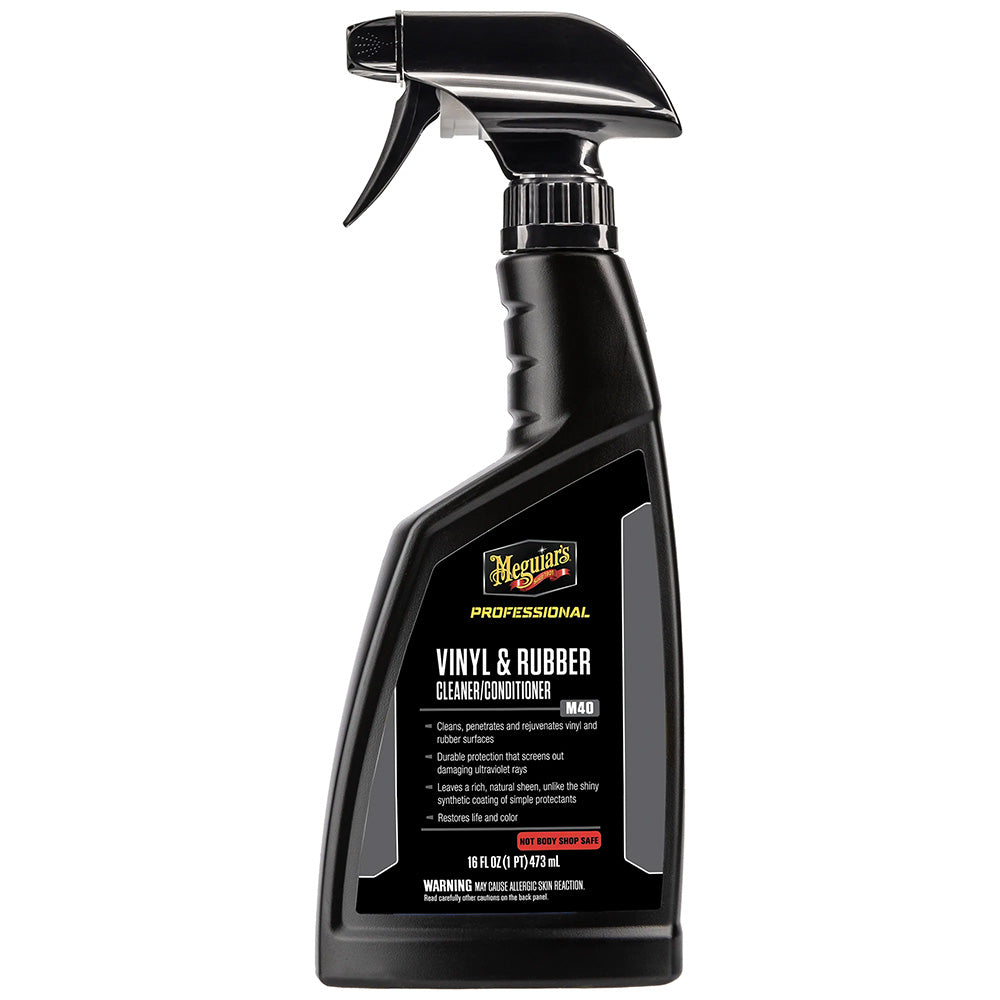 Meguiars M40 Mirror Glaze Vinyl  Rubber Cleaner  Conditioner  16oz M4016