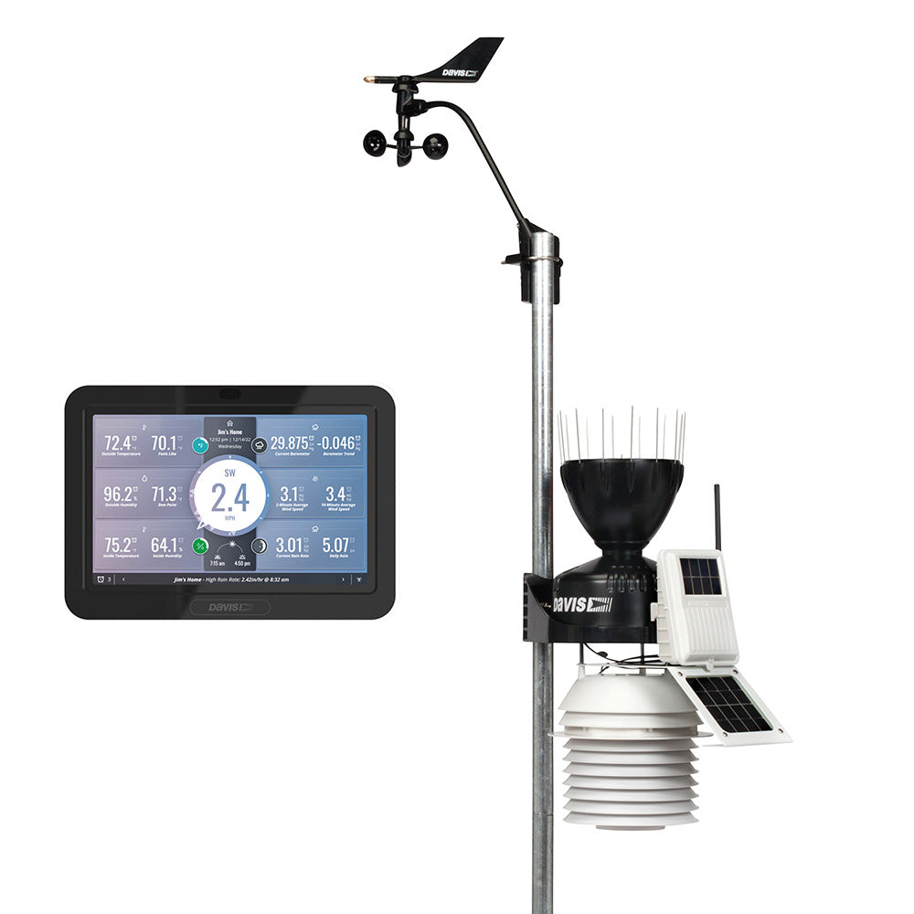 Davis Vantage Pro2 Wireless Weather Station wWeatherLink Console  24hr Fan Aspirated Radiation Shield 6253