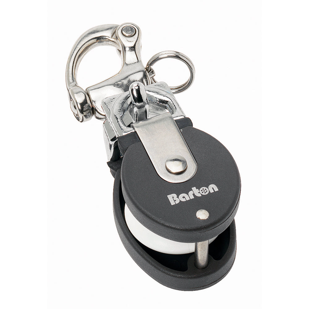 Barton Marine Size 2 Snatch Block wStainless Snap Shackle  35mm Sheave 90301