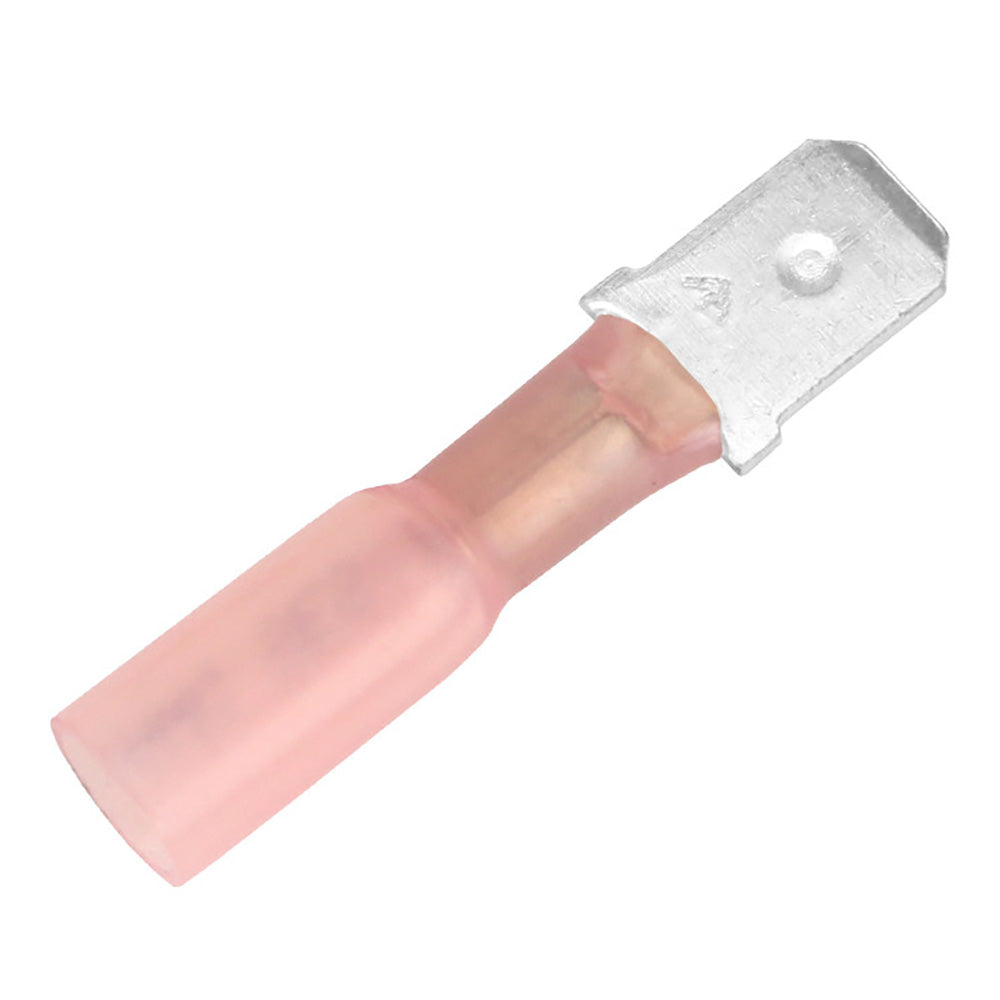 Pacer 2218 AWG Heat Shrink Male Disconnect  100 Pack TDE18250M100