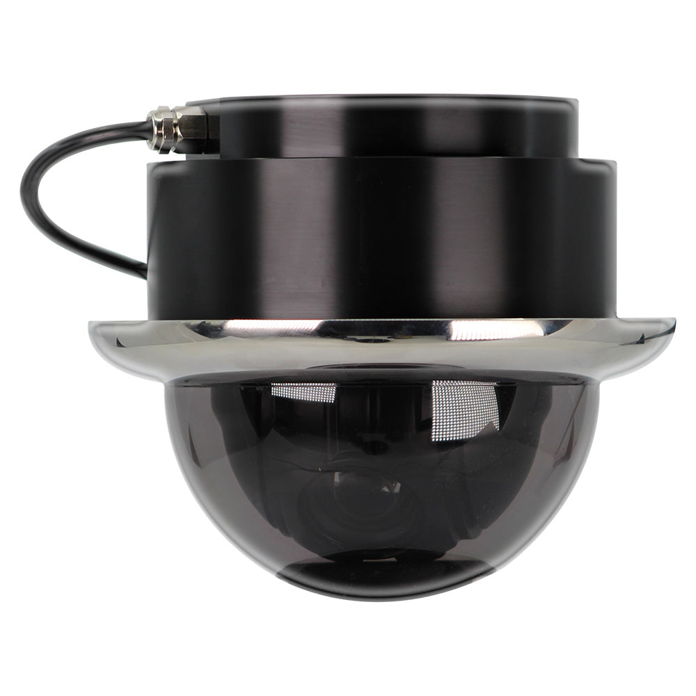Iris Miniature Marine PTZ Dome Camera  Stainless Bezel  HiResolution Analogue Sensor  1000TVL  4 in 1 Video Format